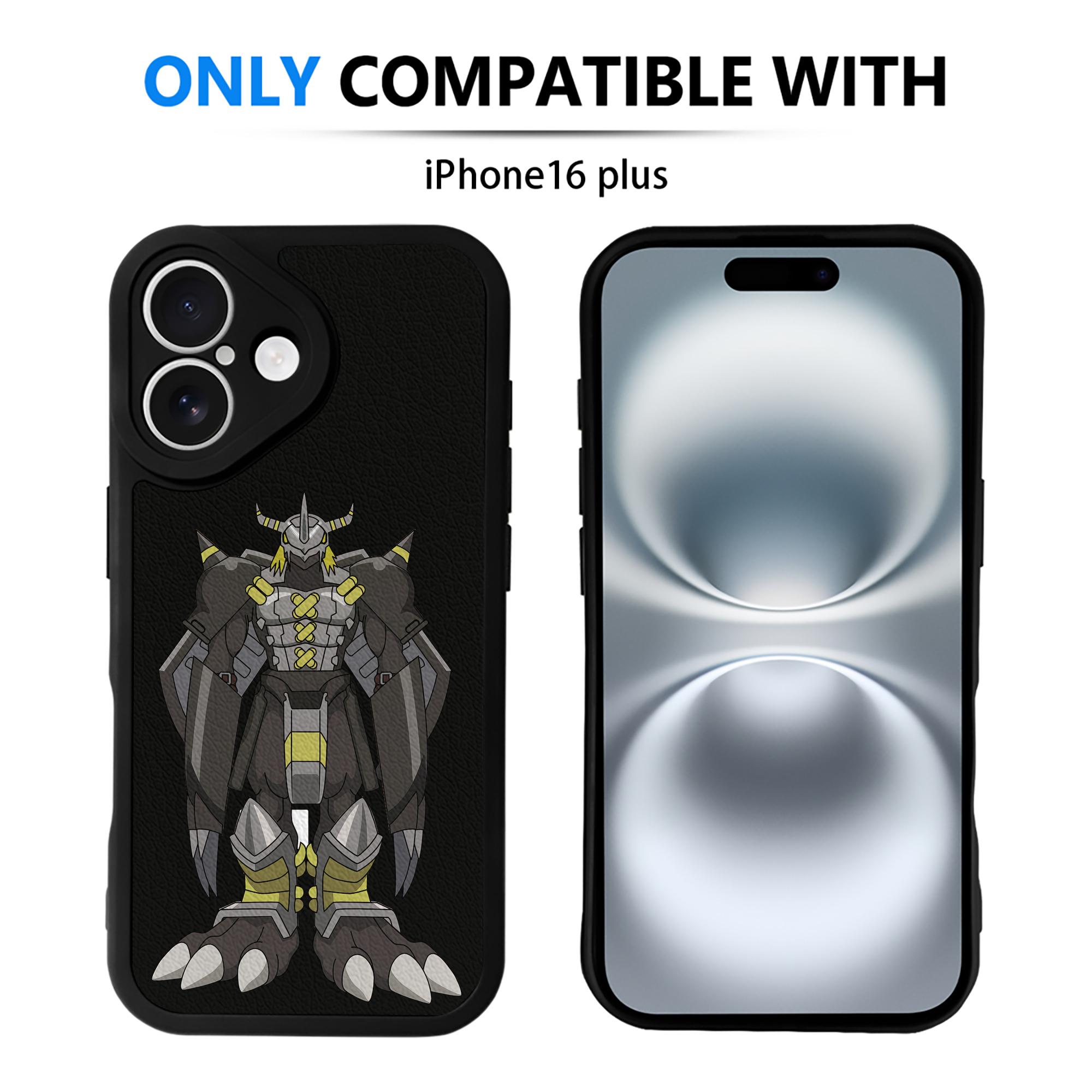 （画像用） Digimon デジタルモンスター/デジモン 【iPhone 16シリーズ対応】シリコンスマホケース（レザー調） 材質：シリコン